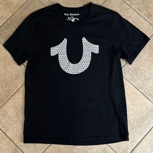 True Religion Black World Tour Disco Shirt Size Large